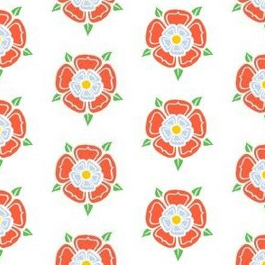 tudor rose - white