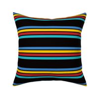 Smaller Scale - Classic Camping Stripes in Rainbow Gems