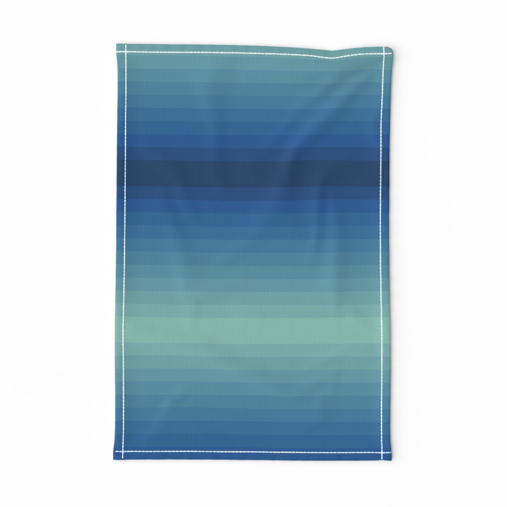 Blue Green Gradient Stripes || ombré retro calm zen
