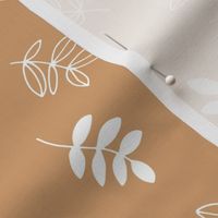 Sweet boho petals and autumn leaves garden Scandinavian minimal neutral nursery cinnamon white