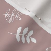 Sweet boho petals and autumn leaves garden Scandinavian minimal neutral nursery mauve purple