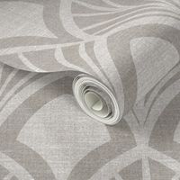 Sanibel - Art Deco Geometric Neutral Palette Taupe Warm Grey Large Scale
