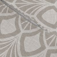 Sanibel - Art Deco Geometric Neutral Palette Taupe Warm Grey Large Scale