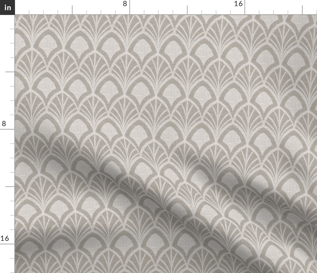 Sanibel - Art Deco Geometric Neutral Palette Taupe Warm Grey Regular Scale