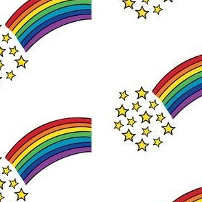 Rainbow shooting star print (large)