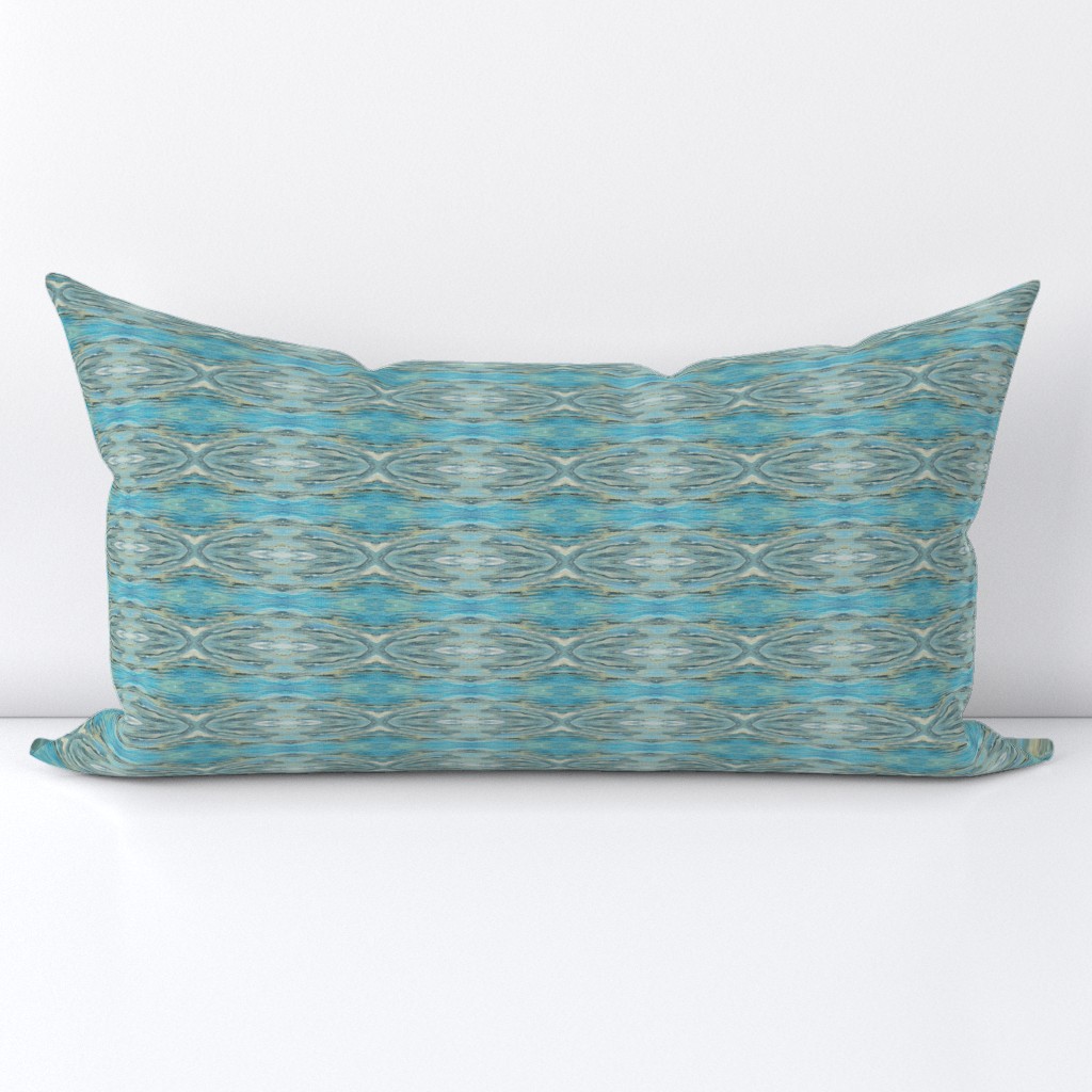 Tapestry Texture of Wood with Knots and Burls - Aqua Blue - Grey - Crosswise