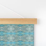 Tapestry Texture of Wood with Knots and Burls - Aqua Blue - Grey - Crosswise