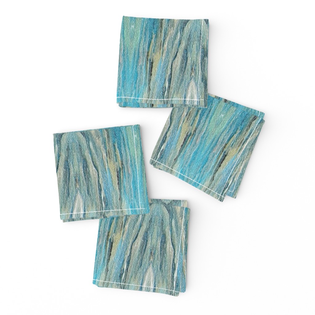 Tapestry Texture of Wood with Knots and Burls - Aqua Blue - Grey - Lengthwise