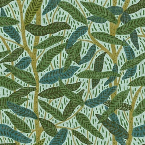 Jungle foliage - mint