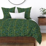 Jungle foliage - teal