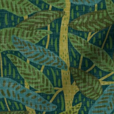 Jungle foliage - teal