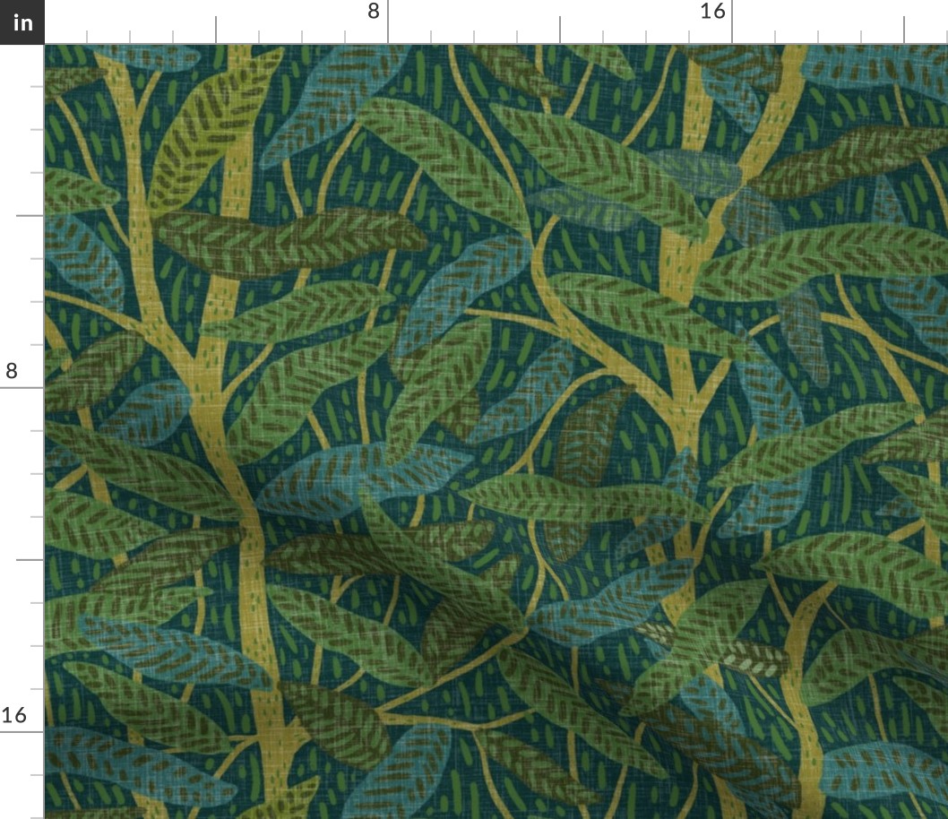 Jungle foliage - teal