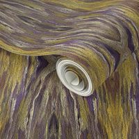 Tapestry Texture of Wood with Knots and Burls - Purple - Gold - Olive Green - Lengthwise