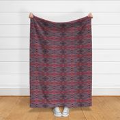 Tapestry of Wooden Texture with Knots and Burls - Crimson - Purple - Lengthwise