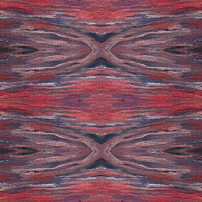 Tapestry of Wooden Texture with Knots and Burls - Crimson - Purple - Lengthwise