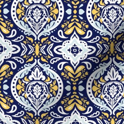 Beatrice Damask - Navy Blue RS