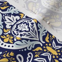 Beatrice Damask - Navy Blue RS