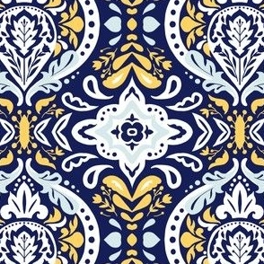 Beatrice Damask - Navy Blue RS