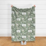 Safari Animals Jumbo - earthy green/tan