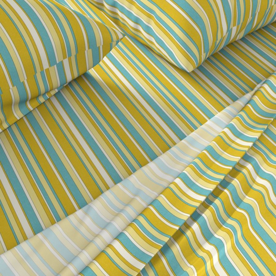 Safari Stripe - egyptian gold/turquoise