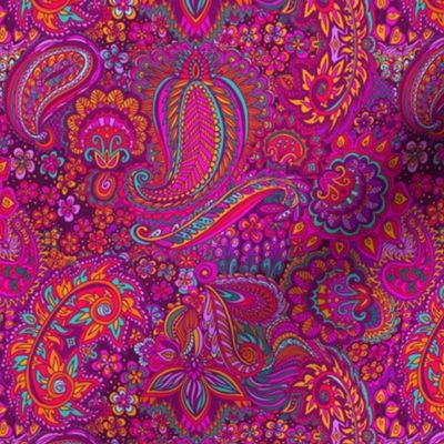 Pink Paisley - Magenta