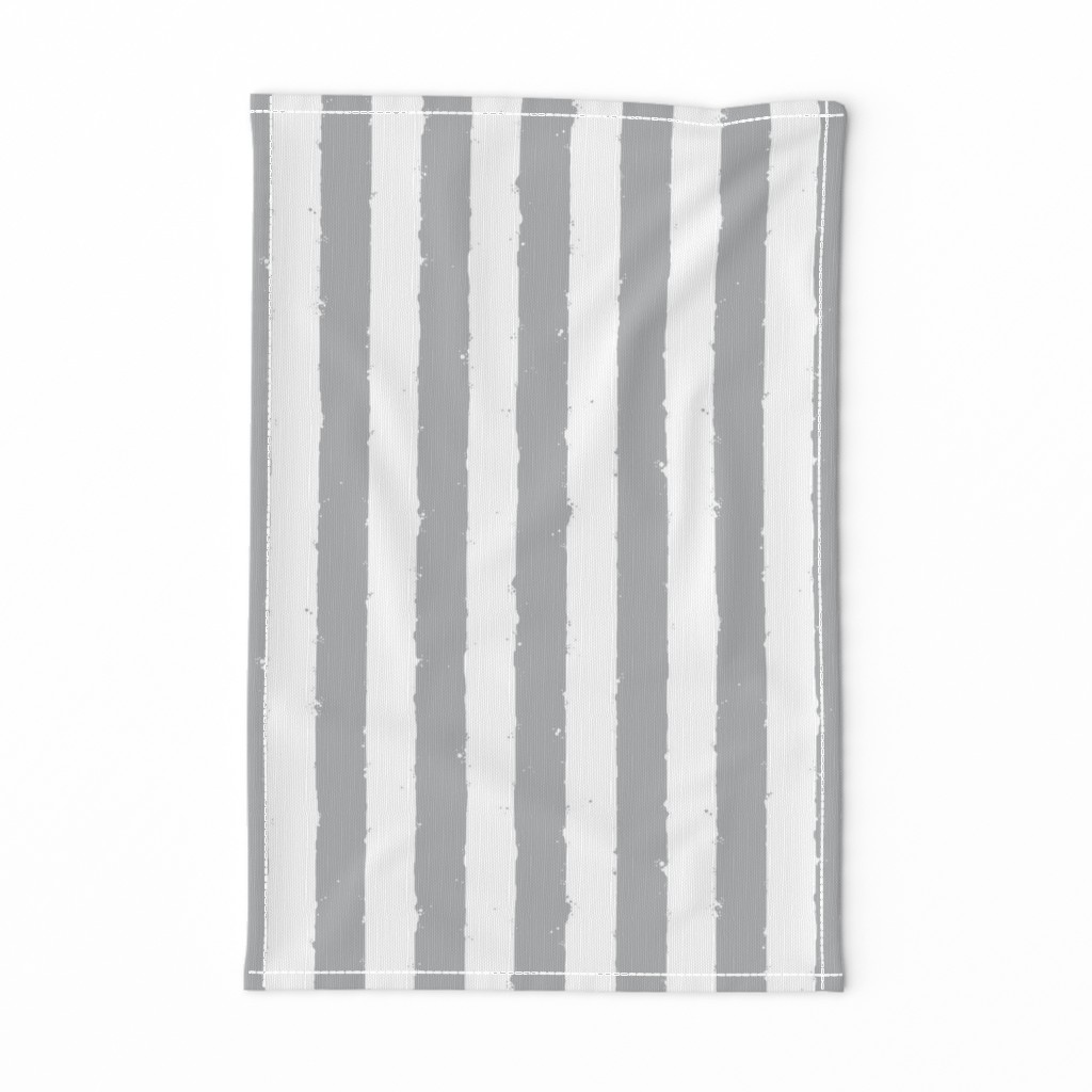 Distress Stripe Gray White