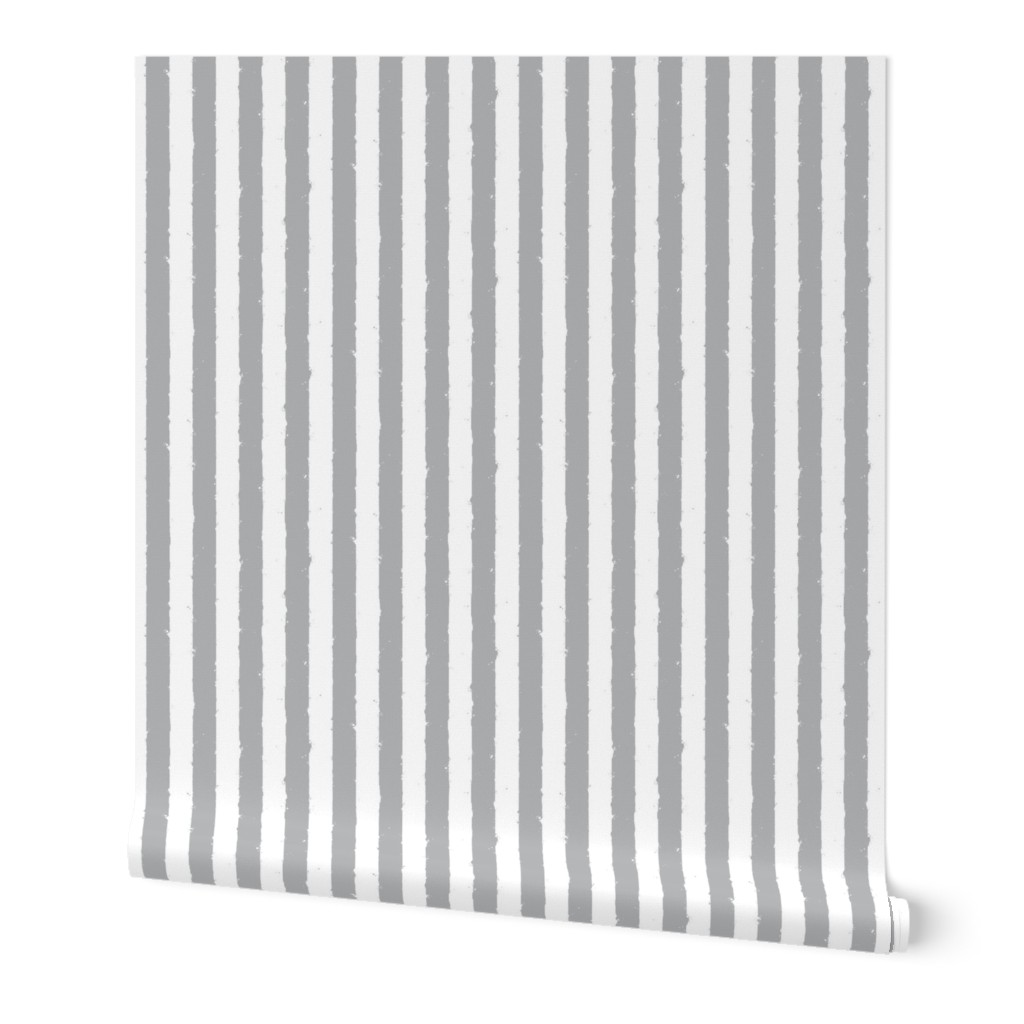 Distress Stripe Gray White