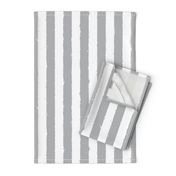 Distress Stripe Gray White