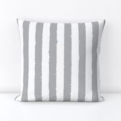 Distress Stripe Gray White