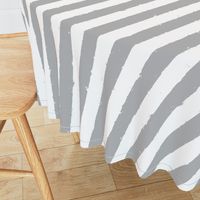 Distress Stripe Gray White