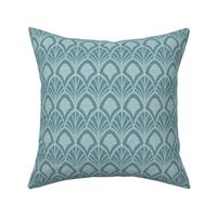 Sanibel - Art Deco Geometric Aqua Blue Regular Scale