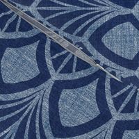 Sanibel - Art Deco Geometric Deep Blue Large Scale