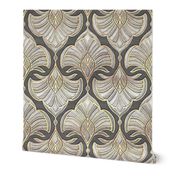 Distressed Bronze and Charcoal Grey Steampunk Deco - large
