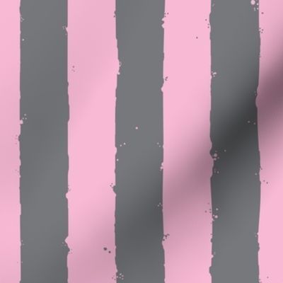Distress Stripe Gray Pink