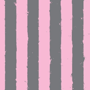 Distress Stripe Gray Pink