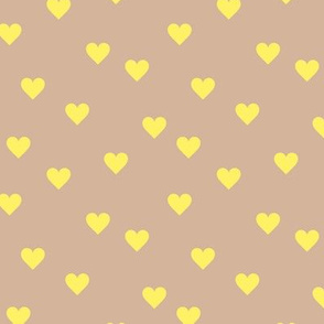 Love lovers minimal hearts basic romantic heart design yellow latte beige