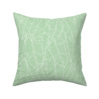 Banana Leaves Line Art - Green