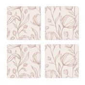 Climbing Floral - blush - large scale