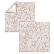 Climbing Floral - blush - large scale