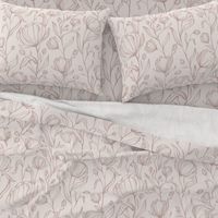 Climbing Floral - blush - large scale