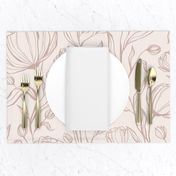 Climbing Floral - blush - large scale