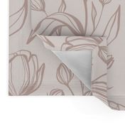 Climbing Floral - blush - large scale