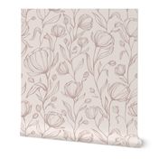 Climbing Floral - blush - large scale