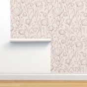 Climbing Floral - blush - large scale