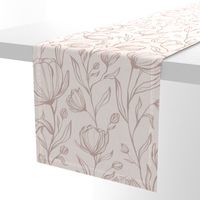 Climbing Floral - blush - large scale