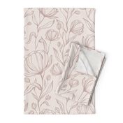 Climbing Floral - blush - large scale