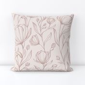 Climbing Floral - blush - large scale