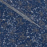 Blue Terrazzo Butterflies