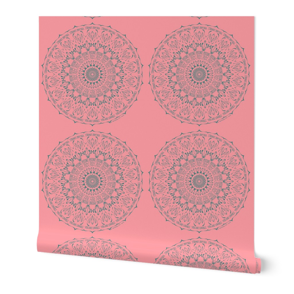 You Are Enough - pink mandala