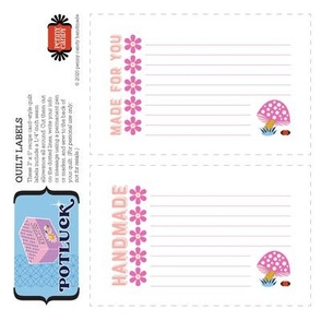 Potluck Quilt Labels* (Mushroom)